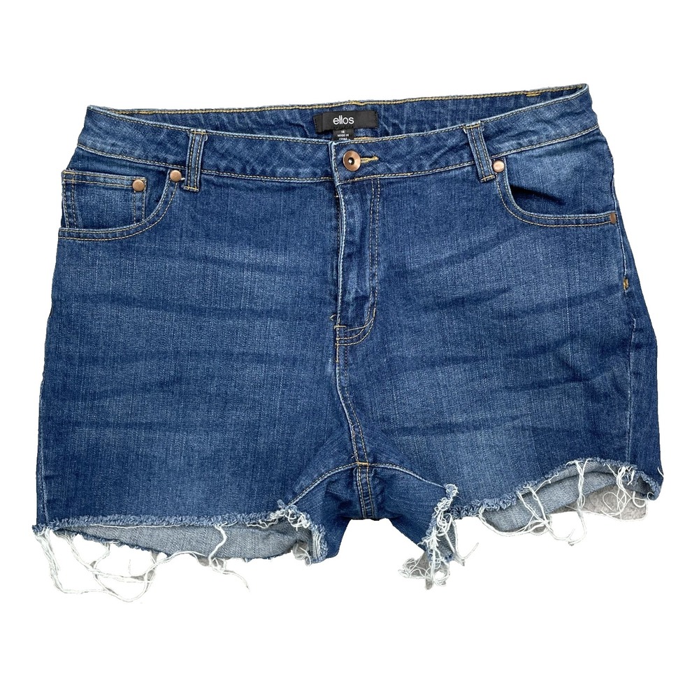 Ellos Jean Short Women's 34* Raw Y2K Western Rodeo Retro Daisy Cowboy Preppy 90s